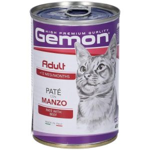 Gemon Paté i Manzo Cibo Umido Gatti Adulti Barattolo 400g