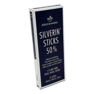 Matita Caustica Silverin Nitrato D'argento 50% Rigida Lunghezza 115mm 10 Pezzi