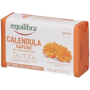 Equilibra Calendula Sapone 100% Vegetale Deterge e Addolcisce 100g