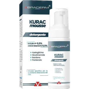 Kurac Mousse Detergente Viso 100ml Braderm