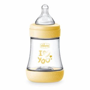 Chicco Biberon Neonato Perfect 5 Biberon Giallo Flusso Lento 150ml 0mesi+