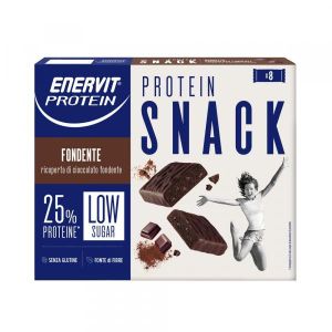 Enervit Protein Snack Fondente Low Sugar 8 Barrette da 27g