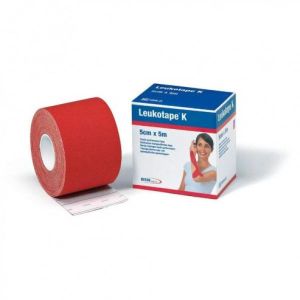 Benda Adesiva Actimove Leukotape K Taping Fisioterapico Larghezza 5 Cm Lunghezza 5 M Colore Rosso In Rotolo