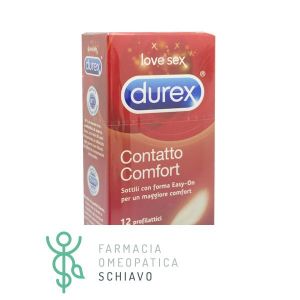 Durex Contatto Comfort Easy-On Preservativi Contraccettivi 12 Pezzi