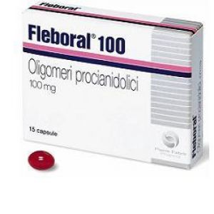 Fleboral 100 mg integratore microcircolo 15 capsule