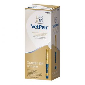 Intervet Vetpen Penna Insulina Veterinaria 0,5 UI - 8 UI Starter Kit Cani e Gatti Diabetici