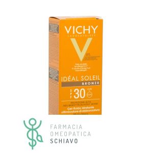 Vichy Idéal Soleil Gel Bronze SPF 30 Ottimizzatore di Abbronzatura Protezione Viso Corpo 50 ml