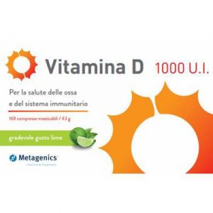 Metagenetics Vitamina D 1000Ui Integratore 84 Compresse  Masticabili