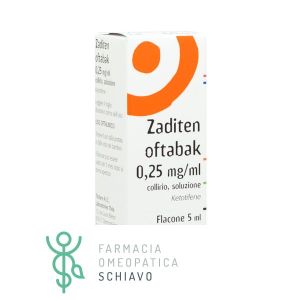 Zaditen Oftabak 0,25 mg/ml Ketotifene Collirio Flacone 5 ml