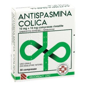 Antispasmina Colica 10mg + 10mg Papaverina Belladonna 30 Compresse Rivestite