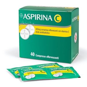 Aspirina C Antinfiammatorio Antidolorifico per Influenza Raffreddore e Febbre i Vitamina C 40 Compresse