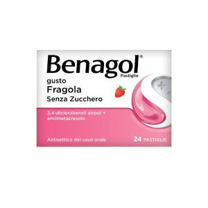 Benagol 1,2mg + 0,6mg Pastiglie Gusto Fragola Senza Zucchero
