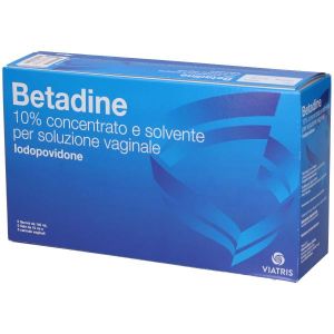 Betadine 10% Iodopovidone Soluzione Vaginale 5 Flaloidi+ 5 Flaconi + 5 Cannule