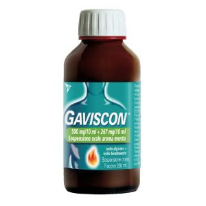 Gaviscon 500 Mg/10ml + 267 Mg/10ml Sospensione Orale Aroma Menta