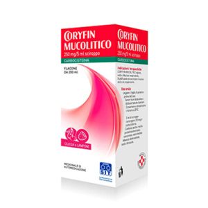 Coryfin Mucolytic 250mg/5ml Cherry And Raspberry Flavor Syrup 200ml