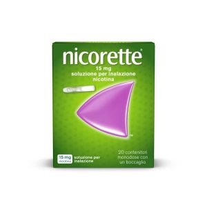 Nicorette Inhaler 15mg Nicotina 20 Flaconcini  Globuli Contenitore MONOdose