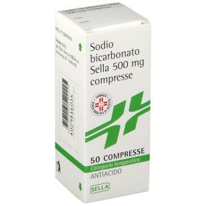 Sodio Bicarbonato Sella 500mg Antiacido 50 Compresse