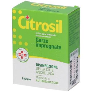 Citrosil Garze Disinfettanti Antibatteriche 0,175% Benzalconio Cloruro 8 Garze