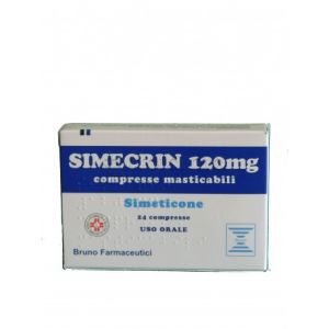 Simecrin 120 mg Simethicone Meteorism 24 Chewable Tablets