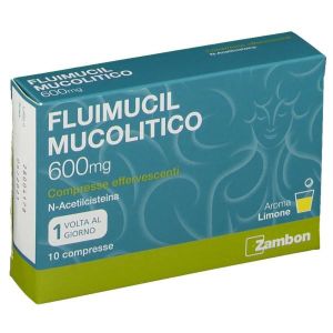 Fluimucil Mucolitico 600mg N–acetilcisteina 10 Compresse Effervescenti