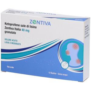 Ketoprofene Sale di Lisina  Zentiva Italia  Orale Grat 12 Bust 40mg