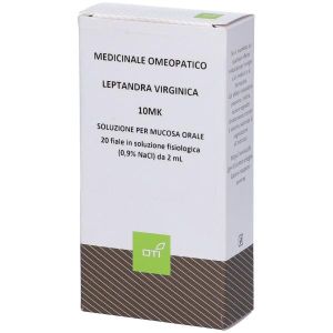 Leptandra Virginica 10.000k  10mk  20 Fiale 2ml Soluzione Fisiologica per Mucosa Orale