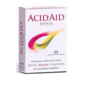 Acid Aid Papaya Food Supplement 20 Chewable Tablets