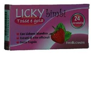 Fitobucaneve Licky Bimbi Tosse/gola Senza Glutine 24caramelle Fragola