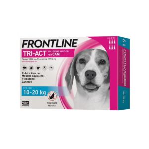 Frontline Tri-Act Spot-On Solution Dogs 10-20 kg 6 Single-dose Pipettes