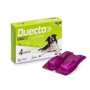 Duecto Spot-on Soluzione 4 Pipette 2,20ml 134mg + 1.200mg Cani da 10 A 20Kg