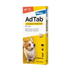 Adtab per Cani da 5,5 A 11kg 3 Compresse Masticabili 225mg