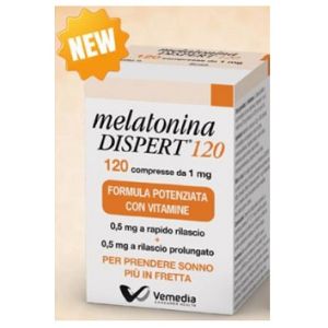 Vemedia Melatonin Dispert 1mg Food Supplement 120 Tablets