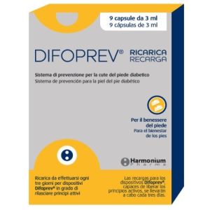 Difoprev ricarica calze prevenzione piede diabetico 9 ricariche