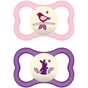 Mam Air Night Luminous Pacifier Silicone 6+ Neutral 2 Pieces