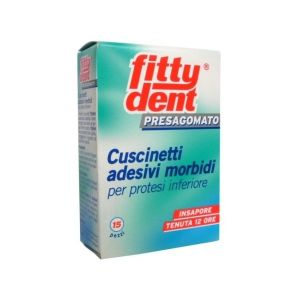 Fittydent cuscinetti adesivi morbidi per protesi inferiore 15 pezzi