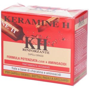 Keramin H Fascia Rossa Integratore per Capelli Grassi 10 Fiale 10ml