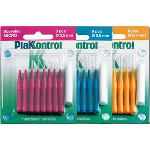 Plakkontrol scovolino midi 0,7mm con manico fisso 8 pezzi