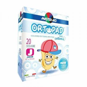 Ortopad Cotton Boys Junior Cerotto Occlusore Autoadesivo per Ambliopia e Strabismo 20 Pezzi