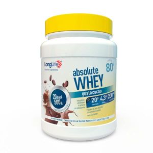 Longlife Absolute Whey Cacao Integratore di Proteine 500g 20 Dosi