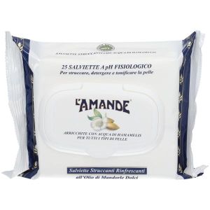L'amande Marseille Salviettine Struccanti All'olio di Mandorle Dolci 25 Pezzi