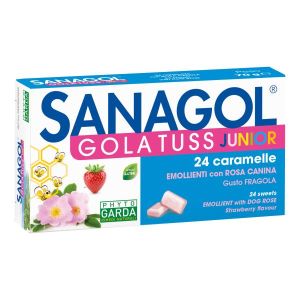 Sanagol Gola Tuss Junior Gusto Fragola 24 Caramelle