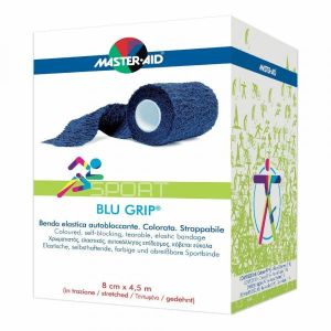 Master Aid Sport Blu Grip Benda Elastica Autobloccante Cm 8x4,5 M
