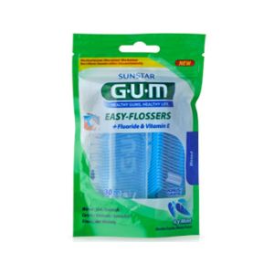 Gum Easy Flossers Dental Floss With Fork 30 Pieces