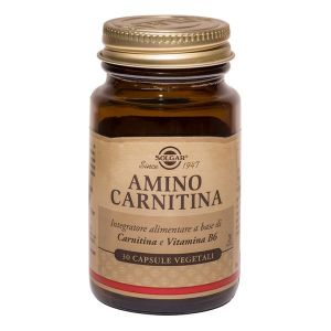 Solgar Amino Carnitina Integratore Aminoacidi e Vitamine 30 Capsule