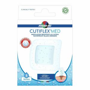 Flexmed 14x14 Cm 5 Pezzimedicazione Adesiva Impermeabile Trasparente Master-aid Cuti