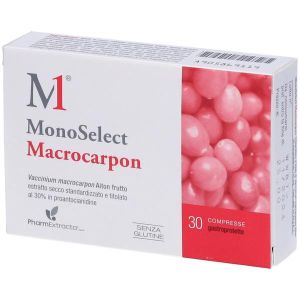 Monoselect Macrocarpon Integratore Vie Urinarie 30 Compresse