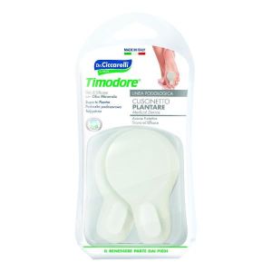 Cuscinetto Plantare Realizzato In Gel di Silicone Bianco Semitrasparente Sagomato per Ammortizzare e Proteggere Pressione e Sfregamenti Sotto La Pianta Dei Piedi 2 Pezzi