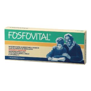Fosfovital Integratore di Olio di Fegato di Merluzzo 7 Flaconcini