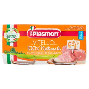 Plasmon Homogenized Veal 2 Jars Of 80g