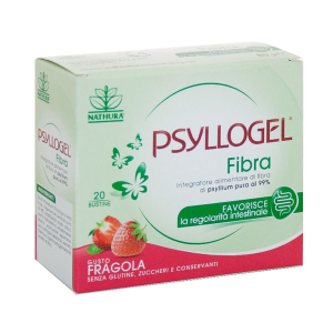 Psyllogel Fibra Intestinal Supplement Strawberry Flavor Sugar Free 20 Sachets